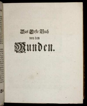 Das erste Buch von den Wunden.