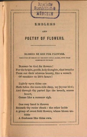 Emblems and poetry of flowers