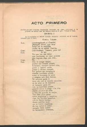 Acto primero - [Las redes del gavilán]