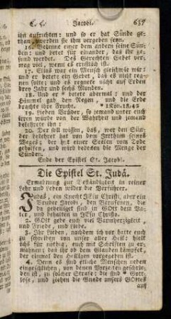 637-639, Die Epistel St. Judae