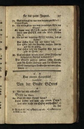 Das zweyte Hauptstueck handelt Von der Gnade Gottes