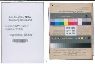 Entnazifizierung Werner Piepenbrink , geb. 15.03.1908 (Chemiewerker)