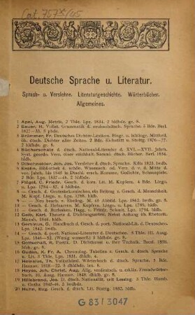 Katalog. [45.] 1897, 8. Febr.