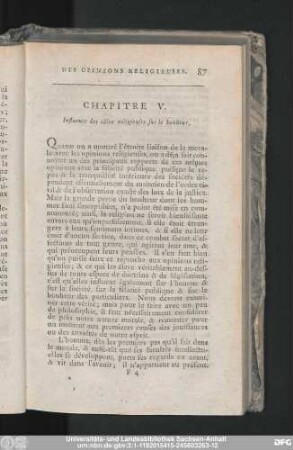 Chapitre V. Influence des idées religieuses sur le bonheur.