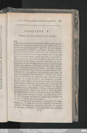 Chapitre V. Influence des idées religieuses sur le bonheur.