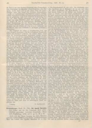 485-489 [Rezension] Braunsberger, Otto, Der Apostel Barnabas. Sein Leben und der ihm beigelegte Brief wissenschaftlich gewürdigt