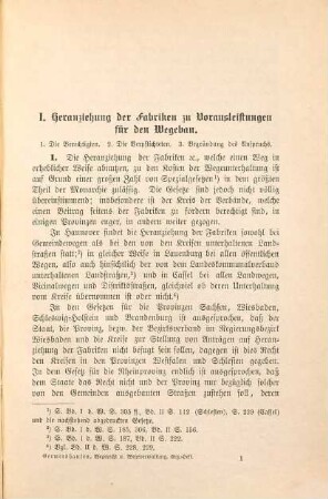 Das Wegerecht und die Wegeverwaltung in Preußen : Nebst Entwurf e. Wegeordnung, Erg.heft