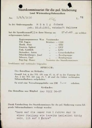 Mönig, Johann