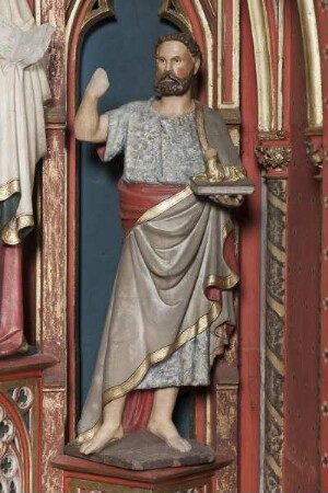 Linke Nische mit Heilgenfiguren — Heiliger Johannes der Täufer