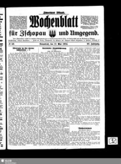 Wochenblatt für Zschopau und Umgegend : Zschopauer Tageblatt u. Anzeiger