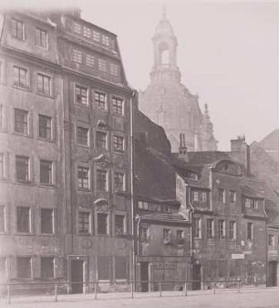 Salzgasse mit Frauenkirche : Dresden, Salzgasse, Ansicht mit Frauenkirche