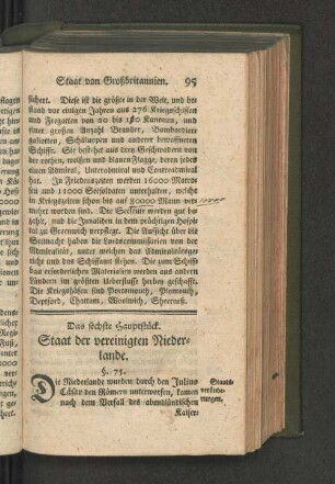 Das sechste Hauptstück. Staat der vereinigten Niederlande.