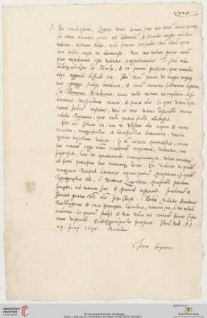 Briefe an David Hoeschel: Brief von Johann Jakob Grynäus an David Hoeschel