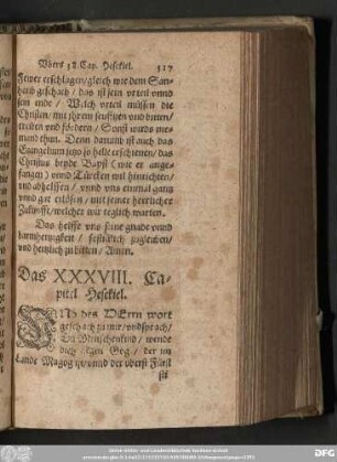 Das XXXVIII. Capitel Hesekiel.