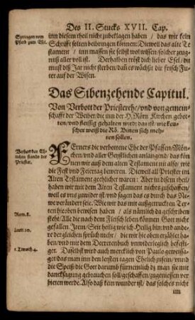 Das Sibenzehende Capitul.
