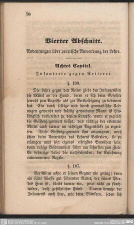 Vierter Abschnitt. Andeutungen über practische Anwendung der Lehre.