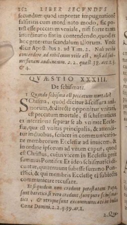 Qvaestio XXXIII. De schismate.