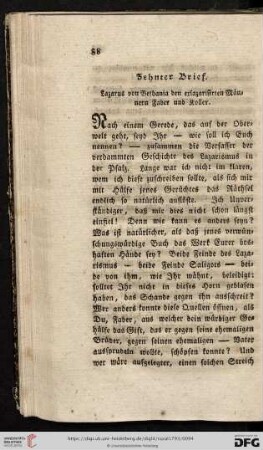 Zehnter Brief