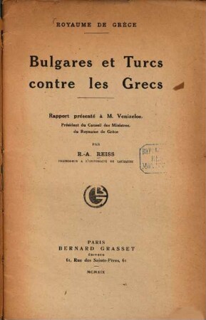 Bulgares et Turcs contre les Grecs