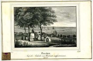 Dresden. Auf der Anhöhe von Räcknitz aufgenommen. 1835.