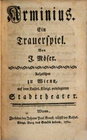 Arminius : Ein Trauerspiel