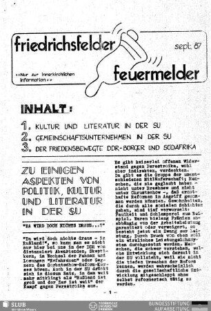 [19]87,Sept.: Friedrichsfelder Feuermelder