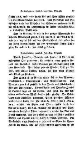 Beschäftigung, Handel, Fabriken, Gewerbe