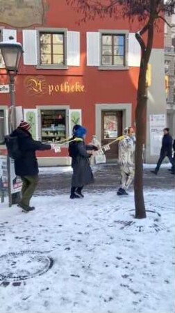 Privates Filmdokument einer regelkonformen Polonaise während der Konstanzer Fasnacht 2021