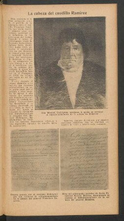 La cabeza del caudillo Ramírez