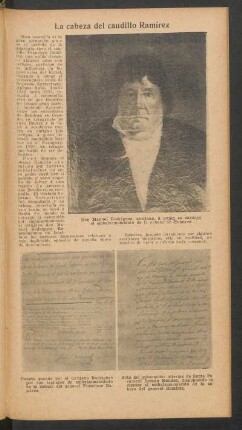 La cabeza del caudillo Ramírez