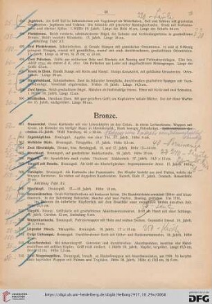 Bronze, Messing, Kupfer, Eisen (Nr. 501-712)