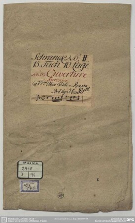 Berenice regina d'Egitto. Excerpts - Mus.2410-F-46 : strings, bc; HWV 38
