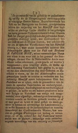 Tot Gedachtenisse Der Publicatie Van het Manifest Van Het Volk Van Brabant