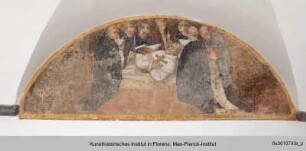 Szenen aus dem Leben des heiligen Dominikus : Der heilige Dominikus auf dem Sterbebett, umgeben von Mitbrüdern
