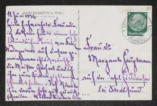 Brief von Herbert Eulenberg an Margarete Hauptmann