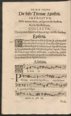 Die festo Thomae Apostoli.