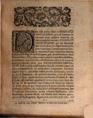 De Augustissimi Imperatoris R.G. Jure Circa Constitutionem Pontificis Romani Commentatio