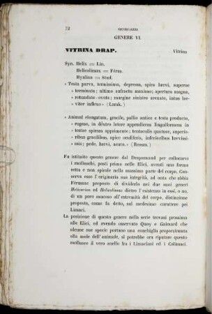 Genere VI. Vitrina Drap.