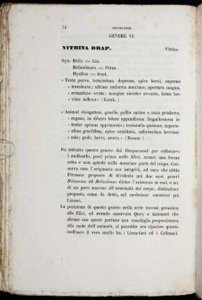 Genere VI. Vitrina Drap.