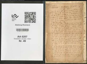 Rente auf dem Kaiserswerther Zoll, 1652, nach 1719.