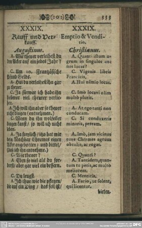 XXXIX. Kauff und Verkauff
