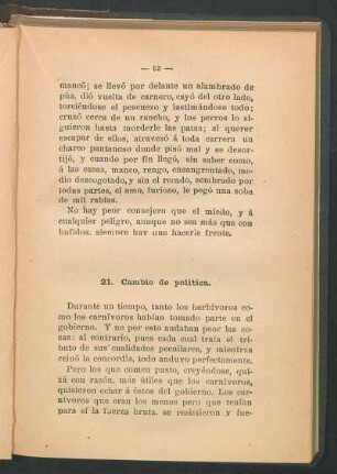 21. Cambio de política.