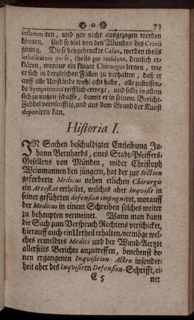 Historia I. - Historia V.