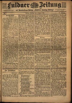 Ausgabe vom Dienstag, den 09. Januar 1900.