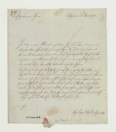 Brief von Georg Vogel an Joseph Heller
