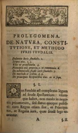 De Iure Feudorum In Imperio Romano-Germanico Liber