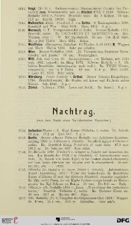 Nachtrag (Nr. 2652-2732)