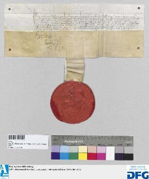 Herzog Philipp von Burgund bestätigt den Empfang des von der Stadt Nürnberg alljährlich zu leistenden Jus und garantiert den Fortbestand der alten Handelsprivilegien.