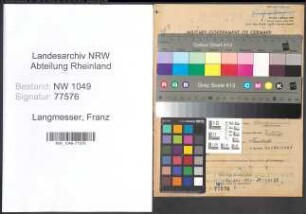Entnazifizierung Franz Langmesser , geb. 08.07.1894 (Lehrer)