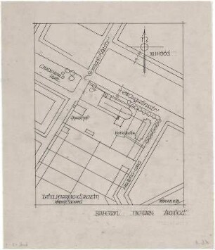 Döllgast, Hans; München - Trudering; Katholische Pfarrkirche "St. Augustinus" - Lageplan